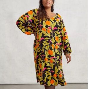 Anthropologie Corey Lynn Calter Naranjas Botanical Midi Dress